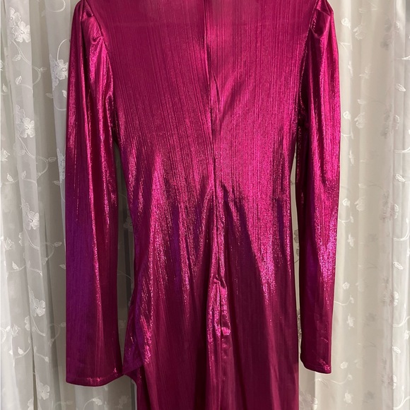 💥4/$20 BUNDLE. Sparkly Pink Long Sleeve Dress. Womens/Juniors Small. - Picture 4 of 6